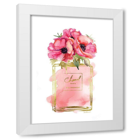 Perfume Bottle Bouquet IV White Modern Wood Framed Art Print by Greenwood, Amanda