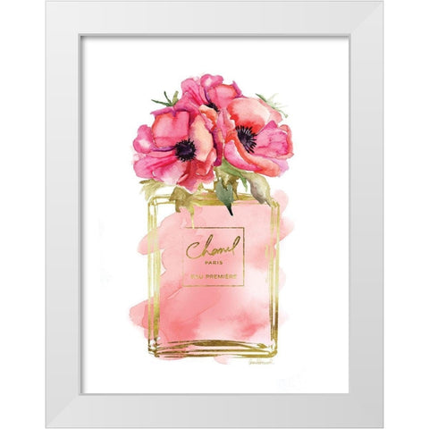 Perfume Bottle Bouquet IV White Modern Wood Framed Art Print by Greenwood, Amanda