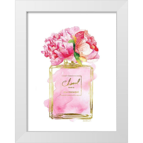 Perfume Bottle Bouquet VIII White Modern Wood Framed Art Print by Greenwood, Amanda