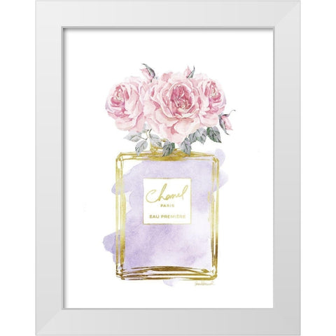 Perfume Bottle Bouquet X White Modern Wood Framed Art Print by Greenwood, Amanda