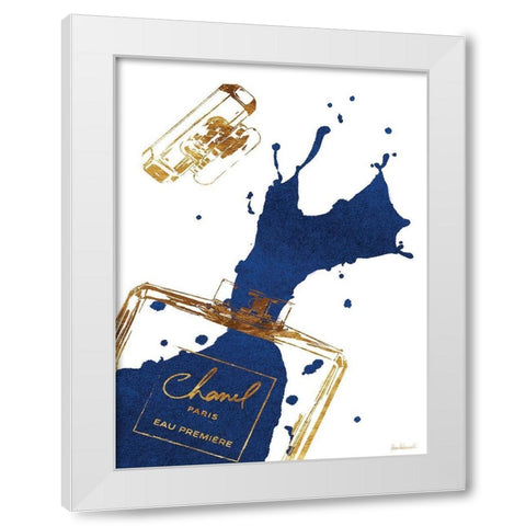 Navy Splash White Modern Wood Framed Art Print by Greenwood, Amanda
