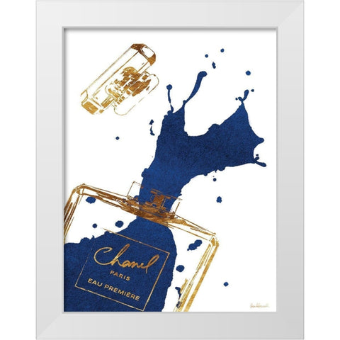 Navy Splash White Modern Wood Framed Art Print by Greenwood, Amanda