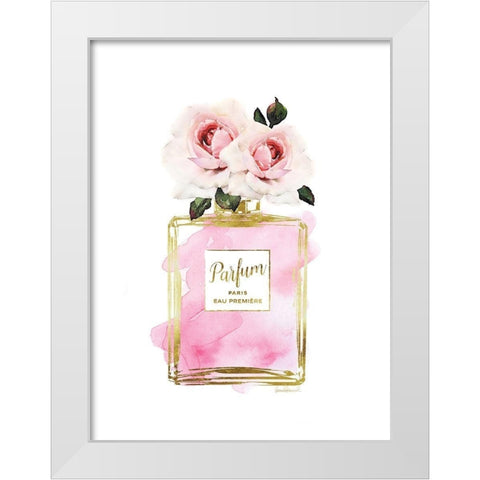 Parfume Pink with Rose White Modern Wood Framed Art Print by Greenwood, Amanda