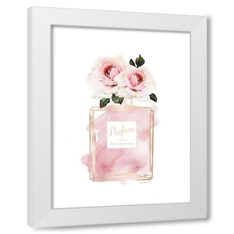 Parfume Chanmpange with Rose White Modern Wood Framed Art Print by Greenwood, Amanda