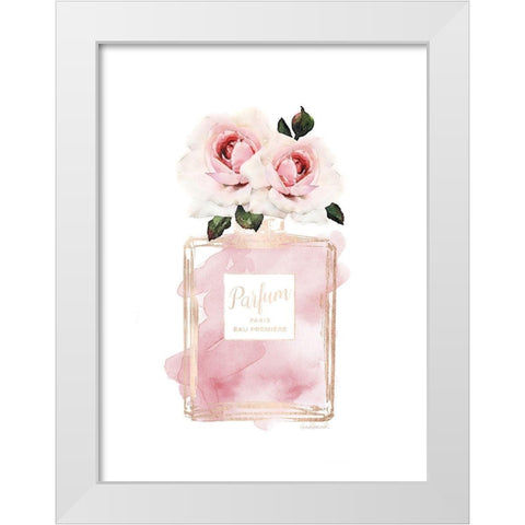 Parfume Chanmpange with Rose White Modern Wood Framed Art Print by Greenwood, Amanda