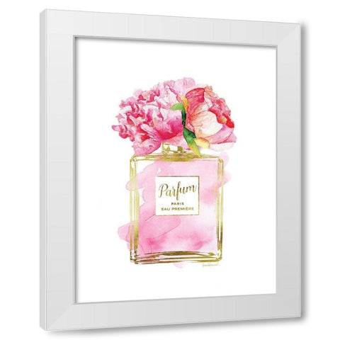 Parfume Pink with Peony White Modern Wood Framed Art Print by Greenwood, Amanda