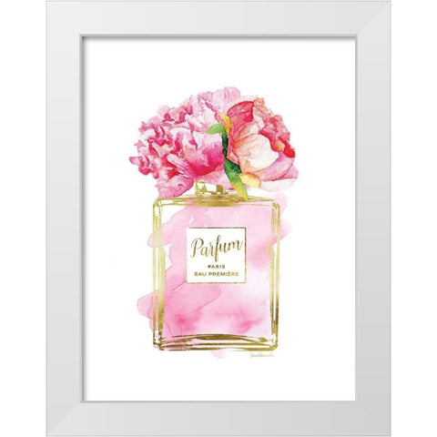 Parfume Pink with Peony White Modern Wood Framed Art Print by Greenwood, Amanda