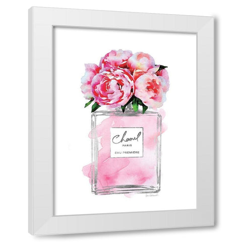 Silver Perfume and Flowers II White Modern Wood Framed Art Print by Greenwood, Amanda