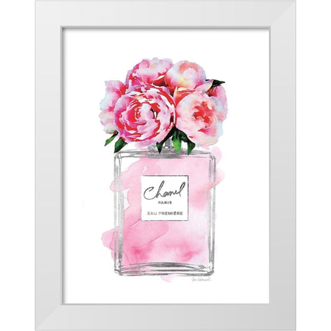 Silver Perfume and Flowers II White Modern Wood Framed Art Print by Greenwood, Amanda