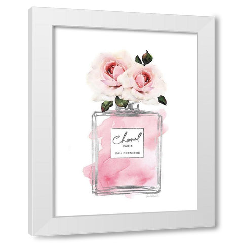 Silver Perfume and Flowers III White Modern Wood Framed Art Print by Greenwood, Amanda