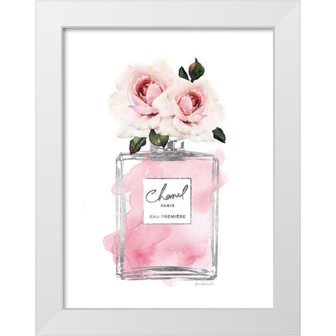 Silver Perfume and Flowers III White Modern Wood Framed Art Print by Greenwood, Amanda