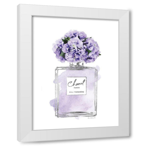 Silver Perfume and Flowers V White Modern Wood Framed Art Print by Greenwood, Amanda