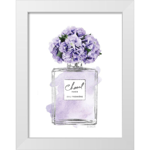 Silver Perfume and Flowers V White Modern Wood Framed Art Print by Greenwood, Amanda