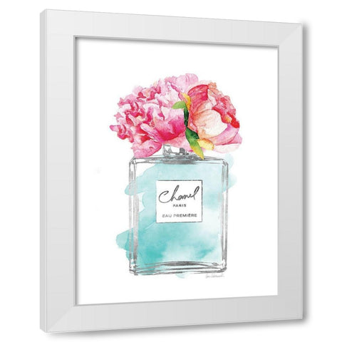Silver Perfume and Flowers VII White Modern Wood Framed Art Print by Greenwood, Amanda