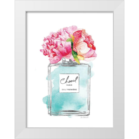 Silver Perfume and Flowers VII White Modern Wood Framed Art Print by Greenwood, Amanda