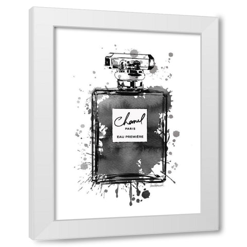 Black Inky Perfume in Black White Modern Wood Framed Art Print by Greenwood, Amanda