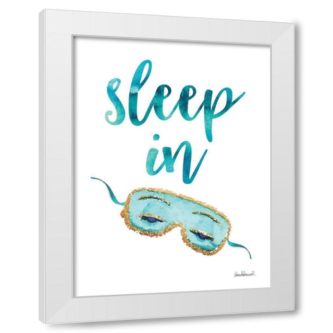 Sleep In White Modern Wood Framed Art Print by Greenwood, Amanda