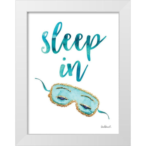 Sleep In White Modern Wood Framed Art Print by Greenwood, Amanda