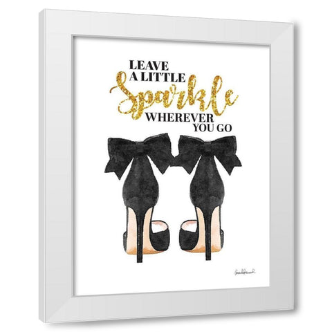 Leave a Little Sparkle White Modern Wood Framed Art Print by Greenwood, Amanda