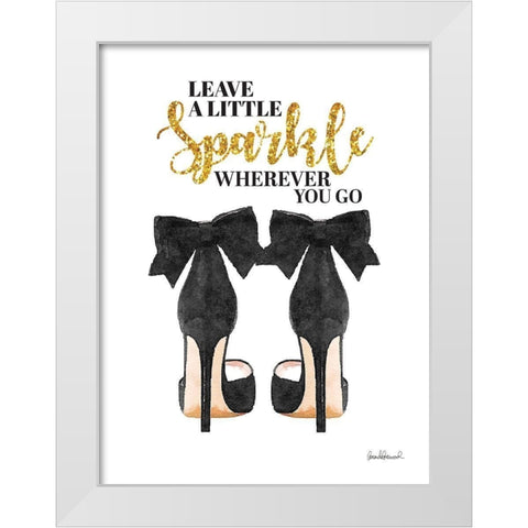 Leave a Little Sparkle White Modern Wood Framed Art Print by Greenwood, Amanda