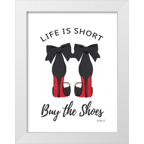 Buy the Shoes I White Modern Wood Framed Art Print by Greenwood, Amanda