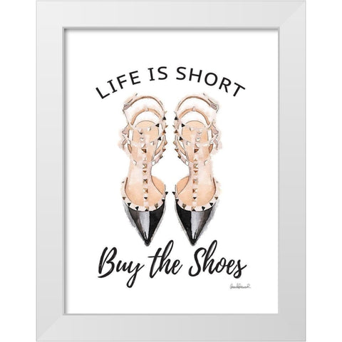 Buy the Shoes II White Modern Wood Framed Art Print by Greenwood, Amanda