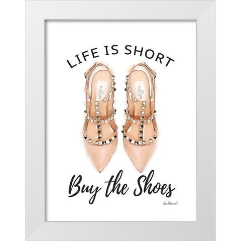 Buy the Shoes III White Modern Wood Framed Art Print by Greenwood, Amanda