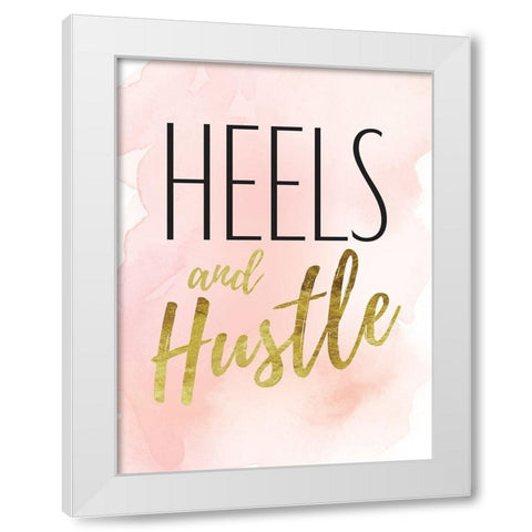 Blush Hustle White Modern Wood Framed Art Print by Greenwood, Amanda