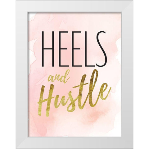 Blush Hustle White Modern Wood Framed Art Print by Greenwood, Amanda