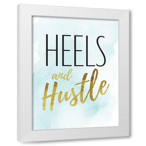 Teal Hustle White Modern Wood Framed Art Print by Greenwood, Amanda