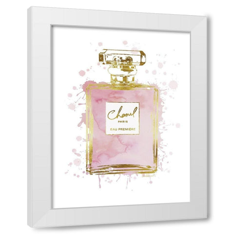 Perfume Bottle Dusty Rose II White Modern Wood Framed Art Print by Greenwood, Amanda
