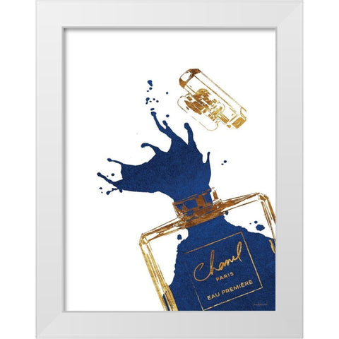 Navy Splash III White Modern Wood Framed Art Print by Greenwood, Amanda
