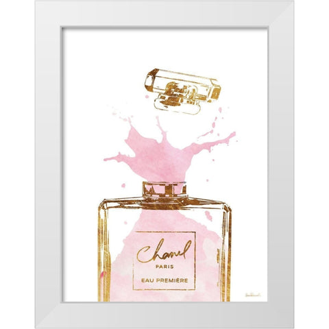 Pink Splash II White Modern Wood Framed Art Print by Greenwood, Amanda