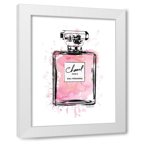 Black Inky Perfume in Taffy White Modern Wood Framed Art Print by Greenwood, Amanda