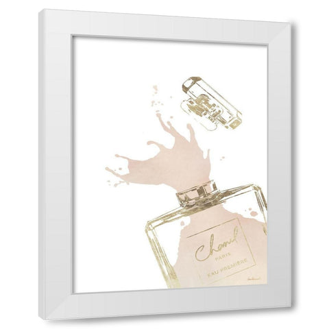 Cream Splash III White Modern Wood Framed Art Print by Greenwood, Amanda