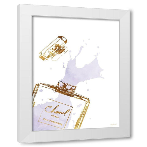Orchid Splash I White Modern Wood Framed Art Print by Greenwood, Amanda