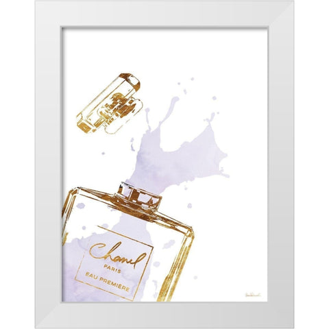 Orchid Splash I White Modern Wood Framed Art Print by Greenwood, Amanda
