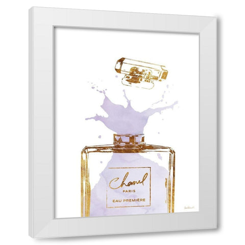 Orchid Splash II White Modern Wood Framed Art Print by Greenwood, Amanda