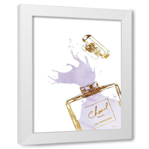 Orchid Splash III White Modern Wood Framed Art Print by Greenwood, Amanda