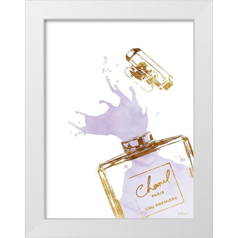 Orchid Splash III White Modern Wood Framed Art Print by Greenwood, Amanda