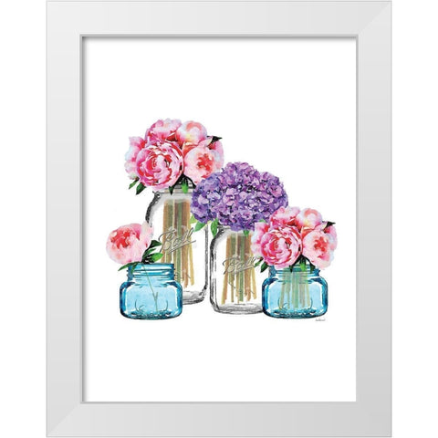 Blue Jar Group White Modern Wood Framed Art Print by Greenwood, Amanda