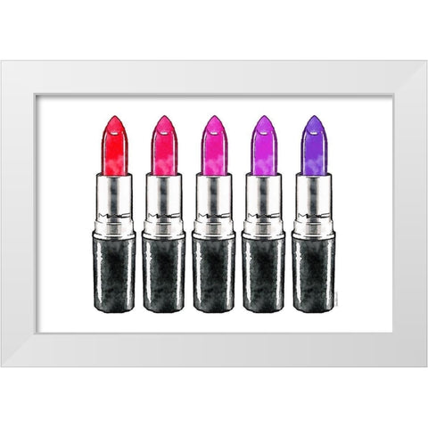 Bright Lipstick White Modern Wood Framed Art Print by Greenwood, Amanda