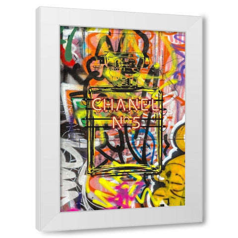 Graffiti Perfume II White Modern Wood Framed Art Print by Greenwood, Amanda