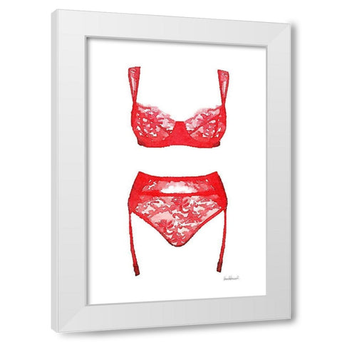Lingerie IV White Modern Wood Framed Art Print by Greenwood, Amanda