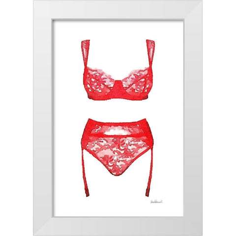 Lingerie IV White Modern Wood Framed Art Print by Greenwood, Amanda