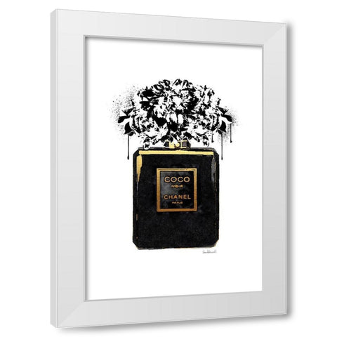 Noir Perfume Peony White Modern Wood Framed Art Print by Greenwood, Amanda