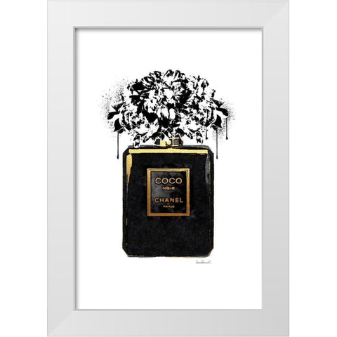 Noir Perfume Peony White Modern Wood Framed Art Print by Greenwood, Amanda