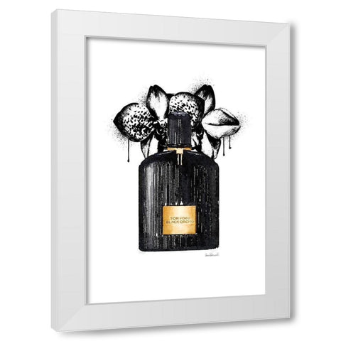 Noir Perfume Orchid White Modern Wood Framed Art Print by Greenwood, Amanda