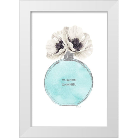 Silver Perfume Poppy White Modern Wood Framed Art Print by Greenwood, Amanda