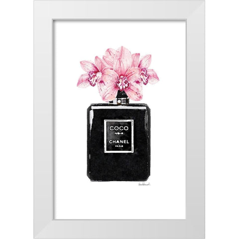 Perfume Noir Orchid White Modern Wood Framed Art Print by Greenwood, Amanda